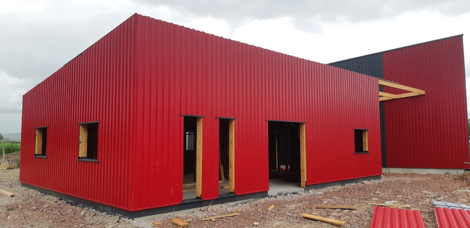 Pose de la structure industriel bois