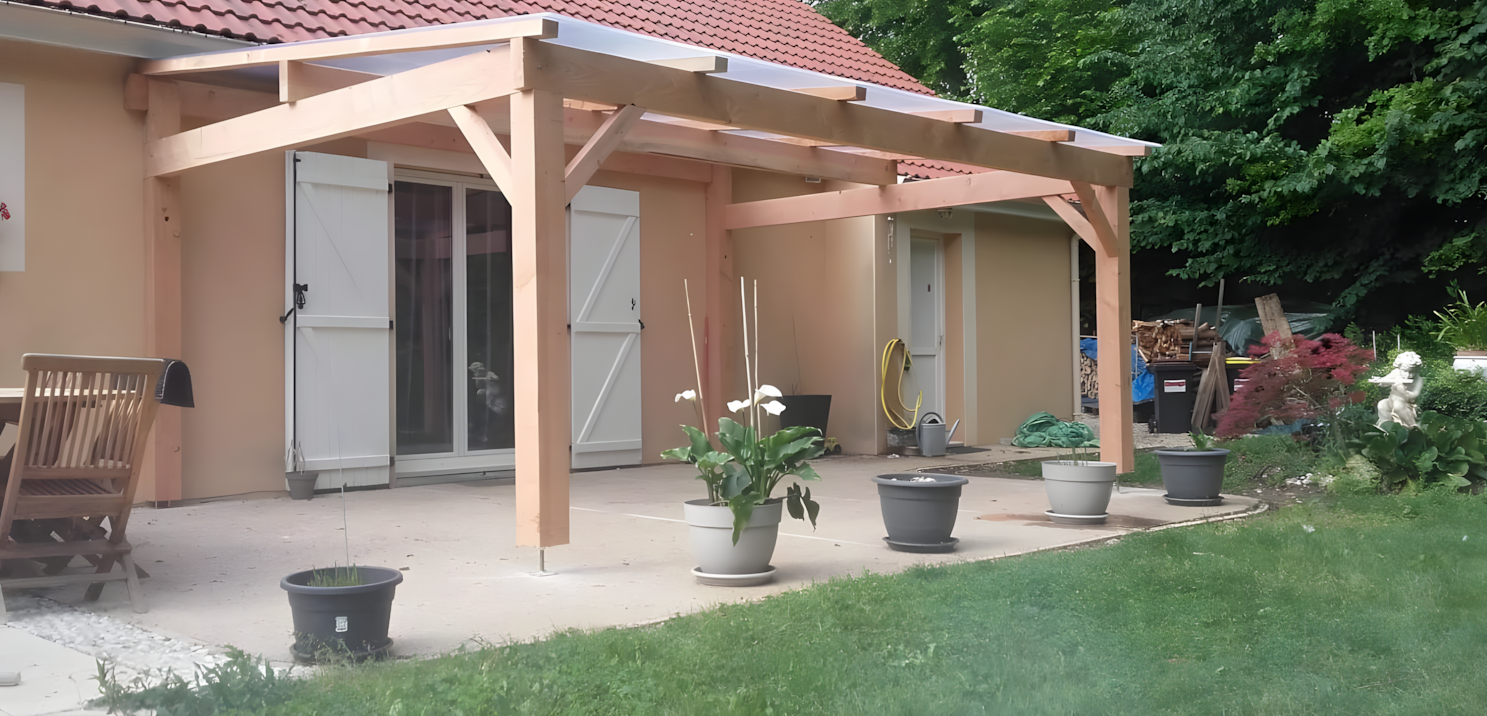 Extension terrasse et carport terminé