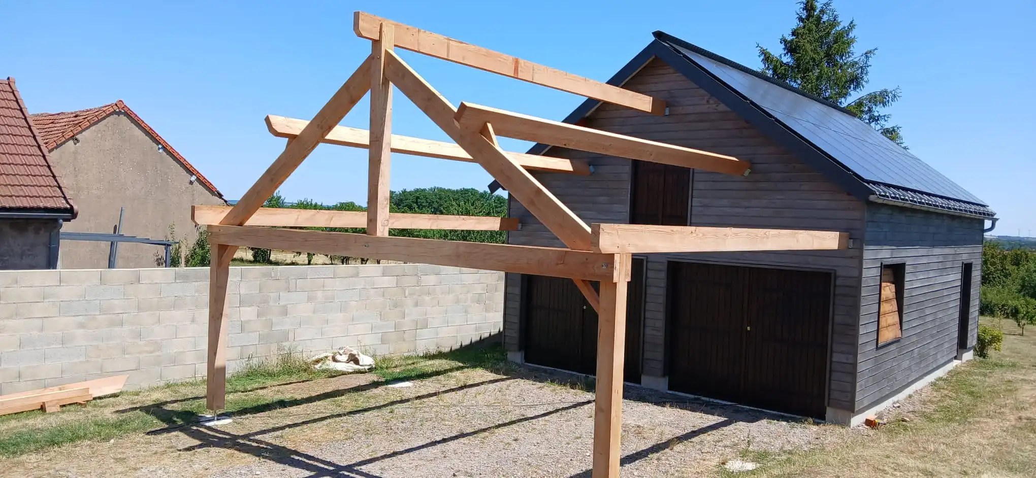 Image du chantier carport